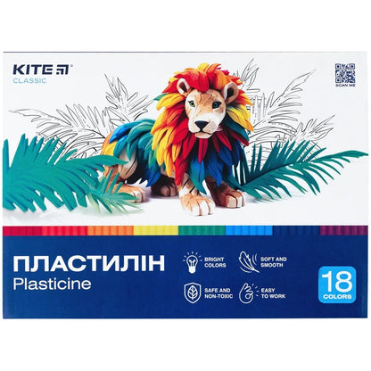 Пластилін Kite Classic 24 кольори 480 г K-089