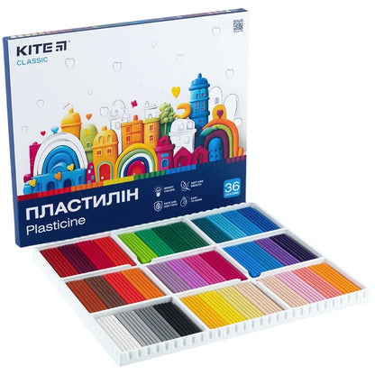 Пластилін Kite Classic 36 кольорів 720 г K-078