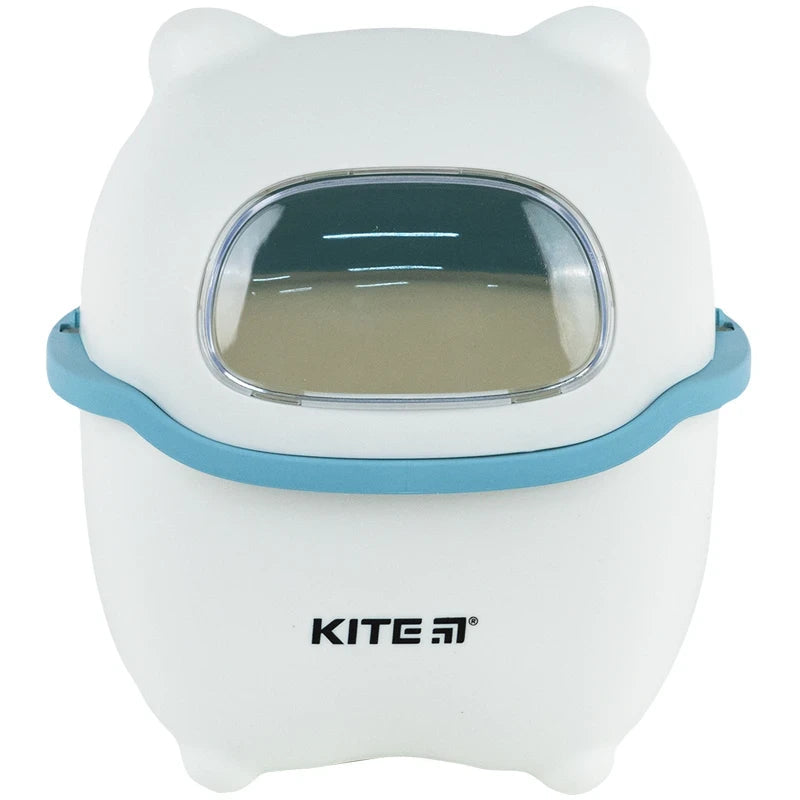 Настільний контейнер для сміття Kite K24-009-6, біло-блакитний