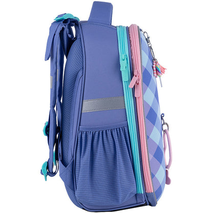 Рюкзак шкільний каркасний Kite Education Purple Chequer K24-531M-2