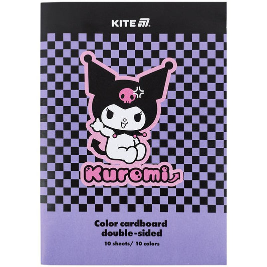 Картон кольоровий двосторонній Kite Kuromi  А4 10 аркушів 10 кольорів HK24-255-2