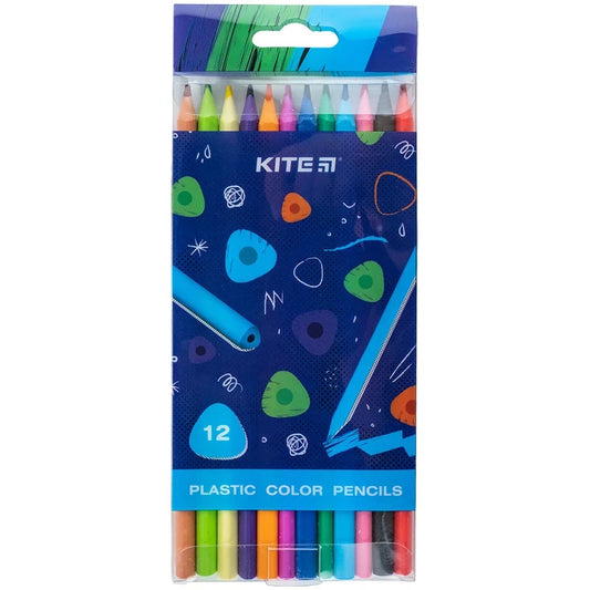 Олівці кольорові пластикові Kite Triangle 12 шт K24-049-3
