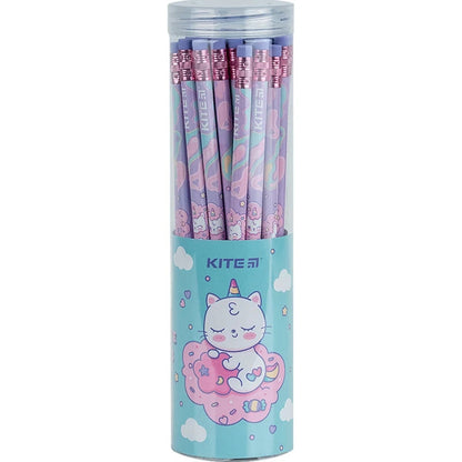 Олівець графітний з гумкою Kite Rainbow Catcorn K24-056-2