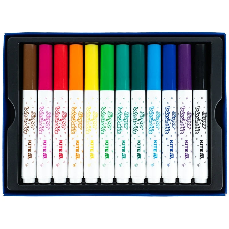 Фломастери Kite Creative Superwashable Jumbo 12 кольорів K-1155