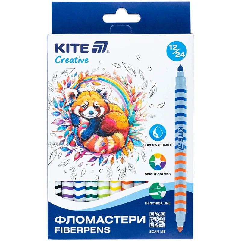 Фломастери двосторонні Kite Creative 12 шт K-1151