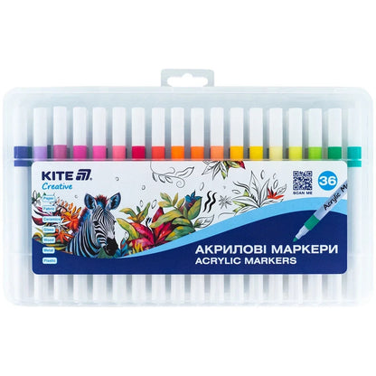 Набір акрилових маркерів Kite Creative 36 шт K-1158