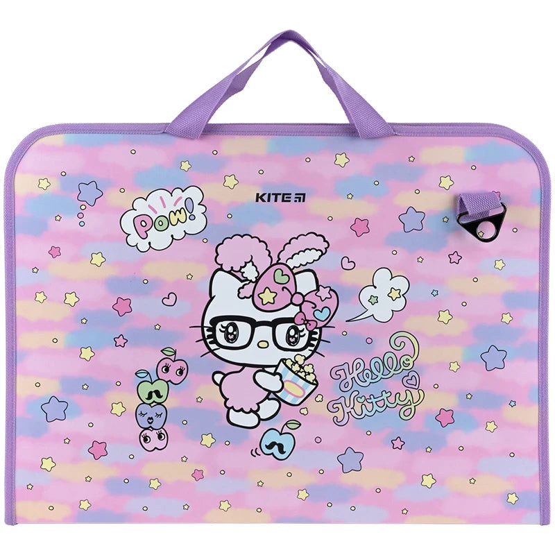 Папка-портфель на блискавці Kite Hello Kitty HK24-411, 1 відділення, A3+