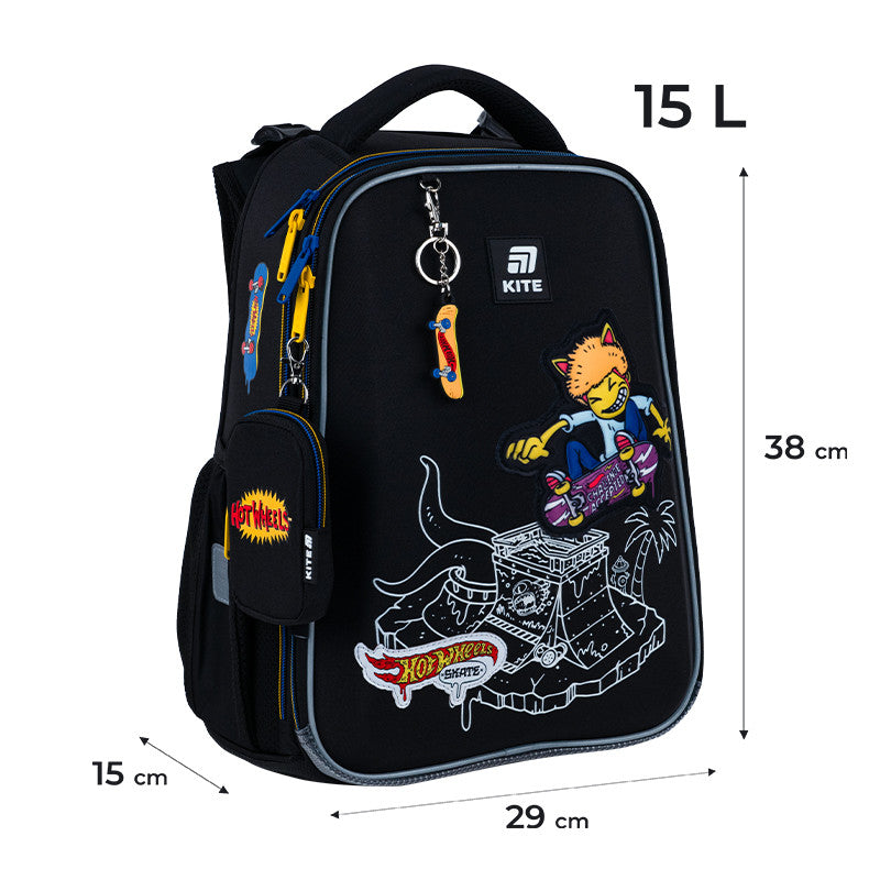 Рюкзак шкільний каркасний Kite Education Hot Wheels Skate HW25-531M