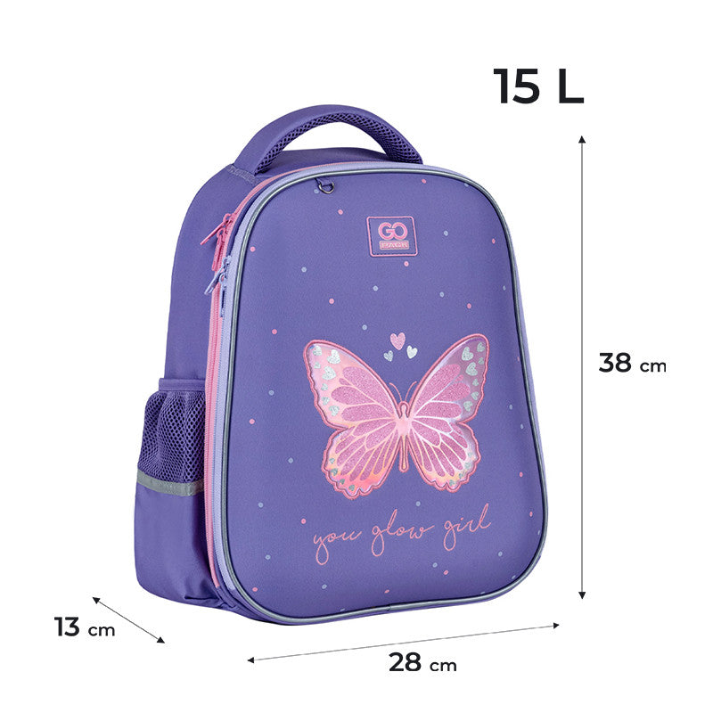 Рюкзак шкільний напівкаркасний GoPack Education Glowing GO25-165M-4