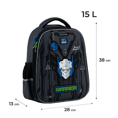 Рюкзак шкільний напівкаркасний GoPack Education Warrior GO25-165M-6
