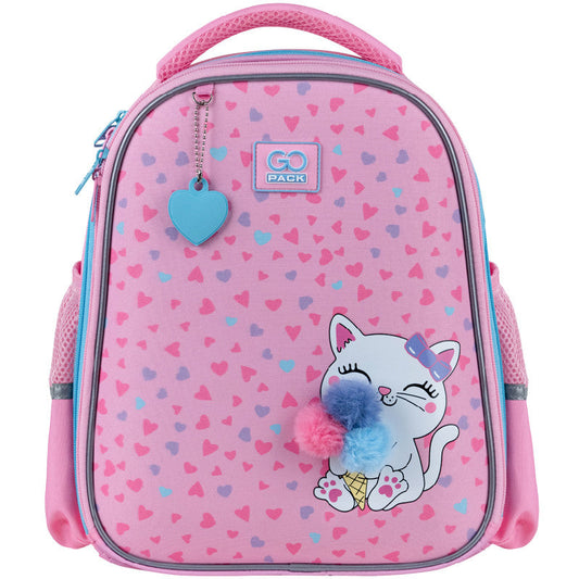Рюкзак шкільний напівкаркасний GoPack Education Fluffy Kitten GO25-165S-2