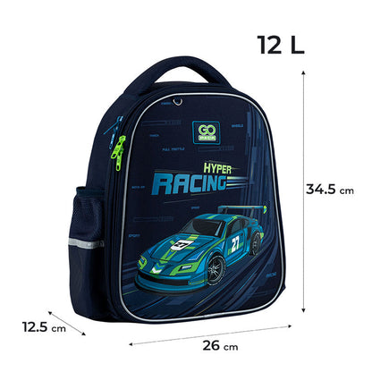 Рюкзак шкільний напівкаркасний GoPack Education Speedway GO25-165S-4