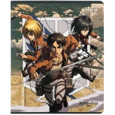 Зошит шкільний Kite Attack on Titan, 24 аркуша, клітинка AT24-238