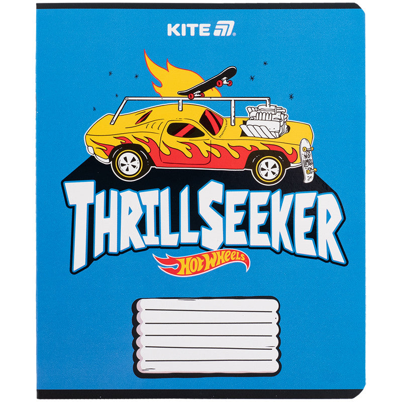 Зошит шкільний Kite Hot Wheels, 18 аркушів, клітинкa HW25-236