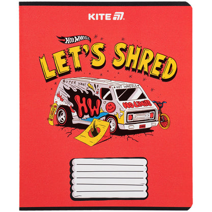 Зошит шкільний Kite Hot Wheels, 18 аркушів, клітинкa HW25-236