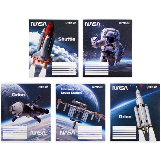 Зошит шкільний Kite NASA, 18 аркушів, клітинка NS25-236