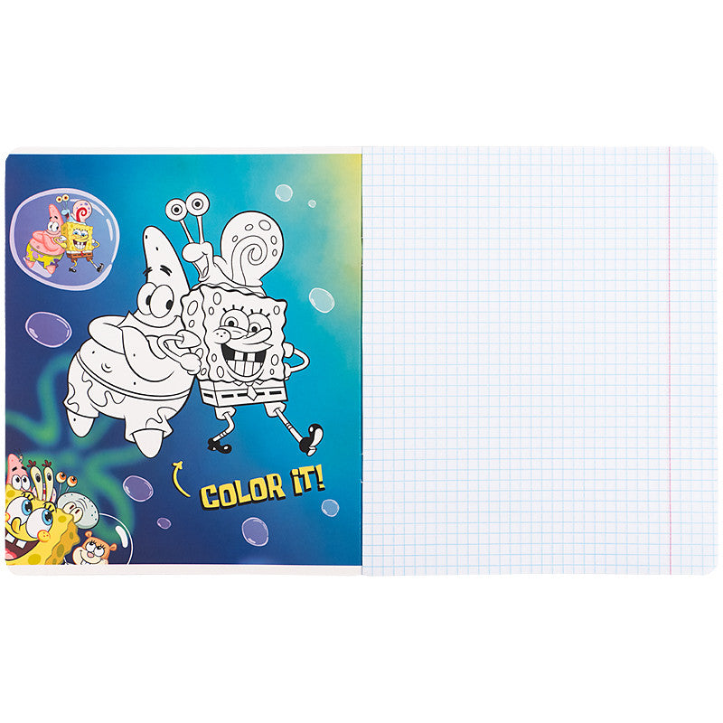Зошит шкільний Kite SpongeBob SquarePants, 18 аркушів, клітинка SB25-236