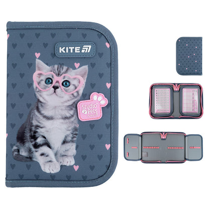 Пенал без наповнення Kite Studio Pets 1 відділення 2 відворот SP25-622-1
