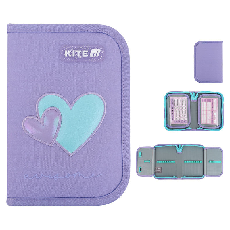 Пенал без наповнення Kite Awesome 1 відділення 2 відворот K25-622-5