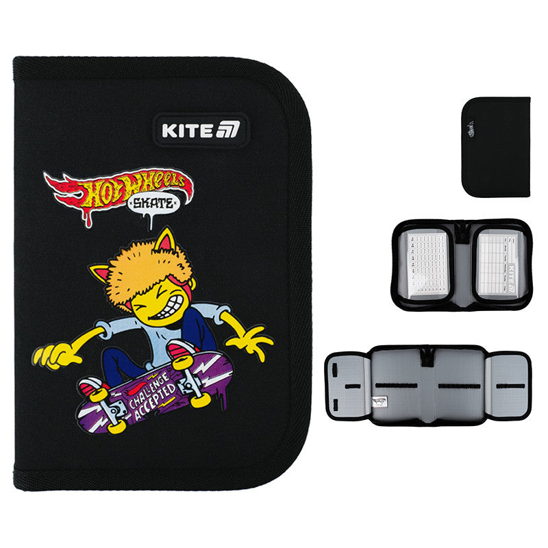 Пенал без наповнення Kite Hot Wheels Skate 1 відділення 2 відворот HW25-622-2