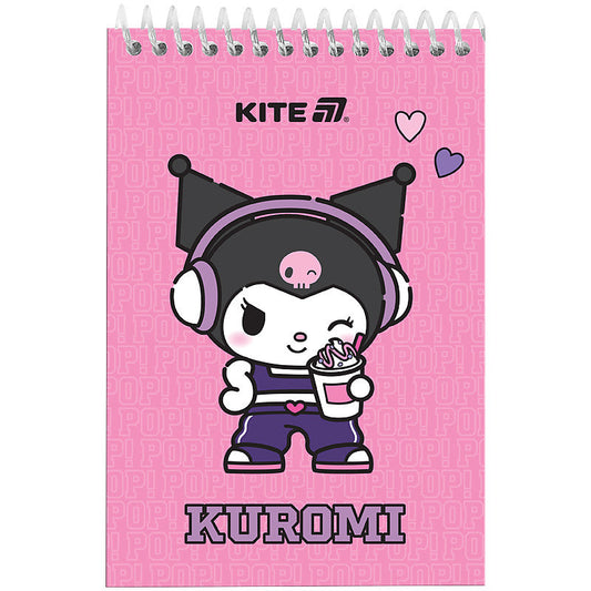 Блокнот на спіралі Kite Kuromi А6 48 аркушів нелінований HK25-196-2