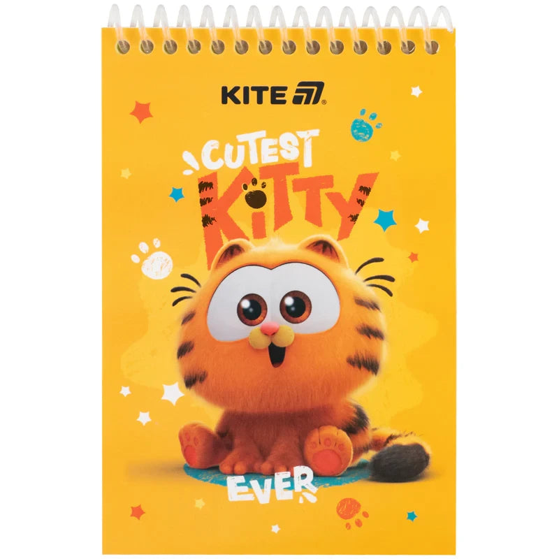 Блокнот на спіралі Kite Garfield А6 48 аркушів нелінований GF25-196