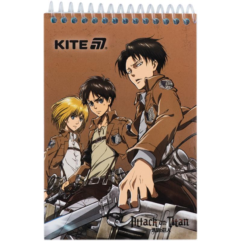 Блокнот на спіралі Kite Attack on Titan А6 48 аркушів нелінований AT25-196
