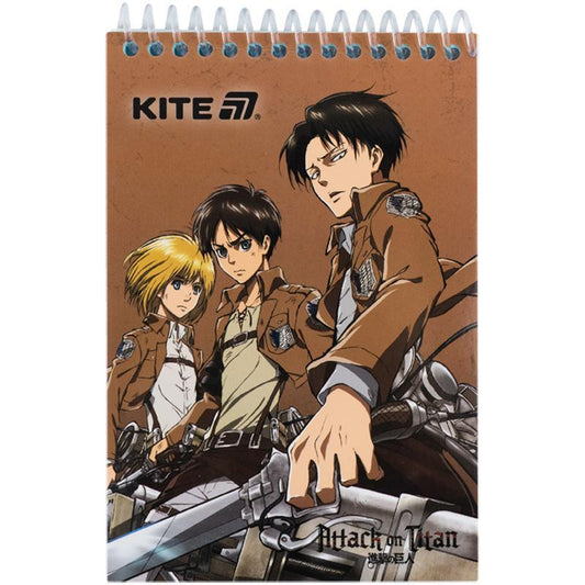 Блокнот на спіралі Kite Attack on Titan А6 48 аркушів нелінований AT25-196