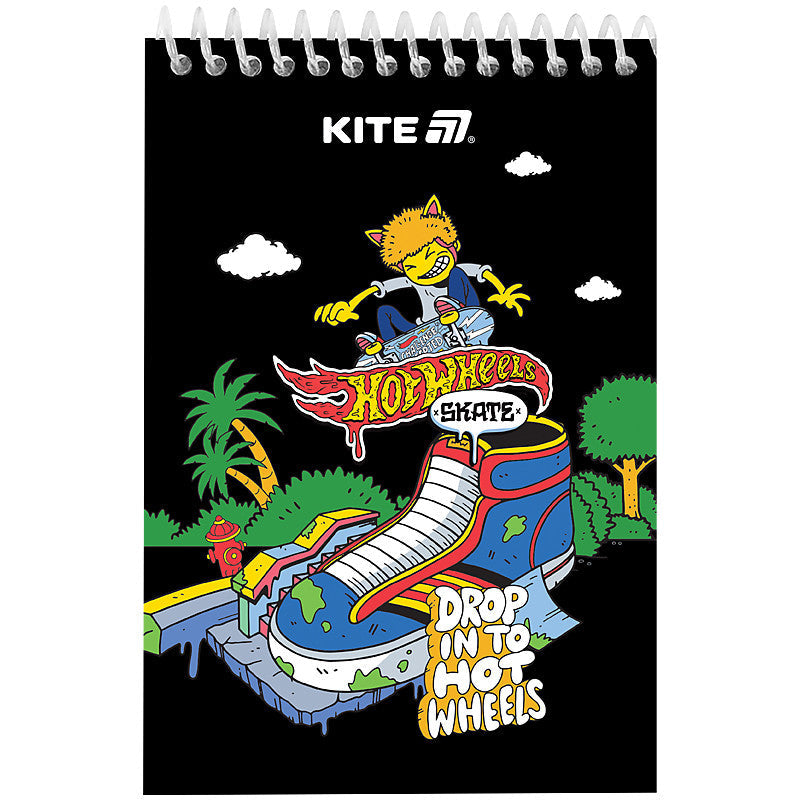 Блокнот на спіралі Kite Hot Wheels А6 48 аркушів нелінований HW25-196