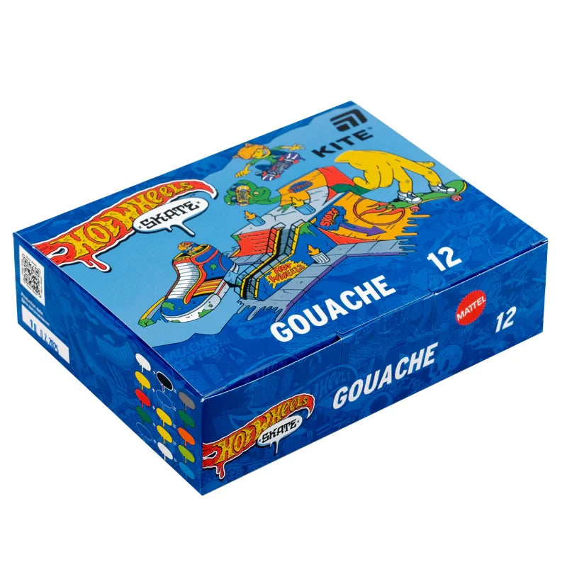 Гуаш Kite Hot Wheels 12 кольорів HW25-063