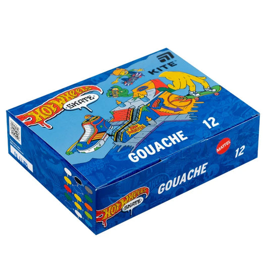 Гуаш Kite Hot Wheels 12 кольорів HW25-063