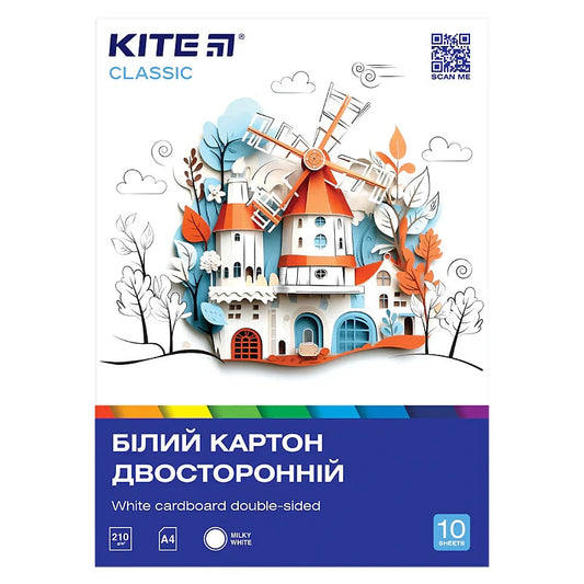 Картон білий Kite Classic A4 10 аркушів K-254
