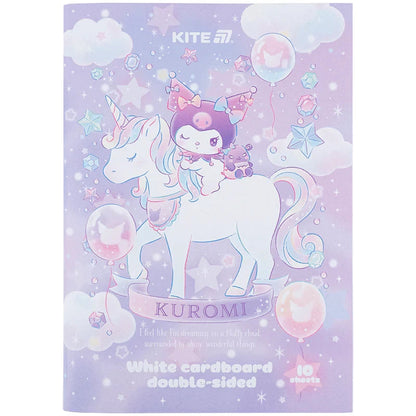 Картон білий Kite Kuromi А4 10 аркушів папка HK24-254-2