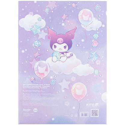 Картон білий Kite Kuromi А4 10 аркушів папка HK24-254-2