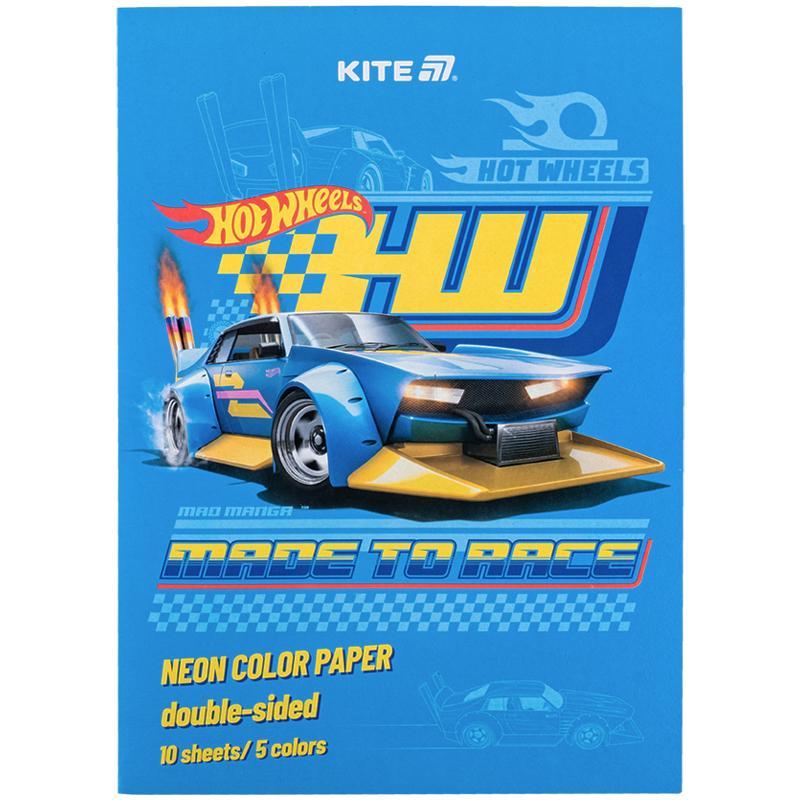 Папір кольоровий неоновий Kite Hot Wheels HW24-252