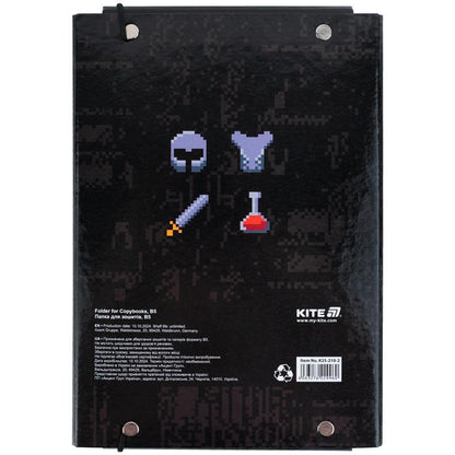 Папка для зошитів на гумці Kite Pixel Game K25-210-2, картон