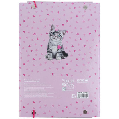 Папка для зошитів на гумці Kite Studio Pets SP25-210, картон
