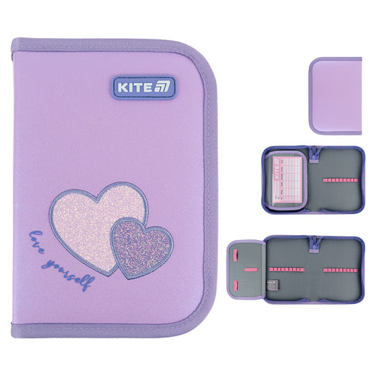 Пенал без наповнення Kite Sweetheart  1 відділення 1 відворот K25-621-1