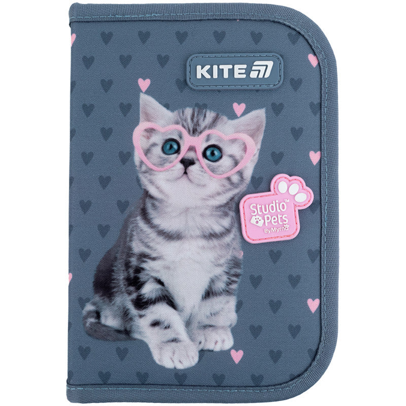 Пенал без наповнення Kite Studio Pets 1 відділення 2 відворот SP25-622-1