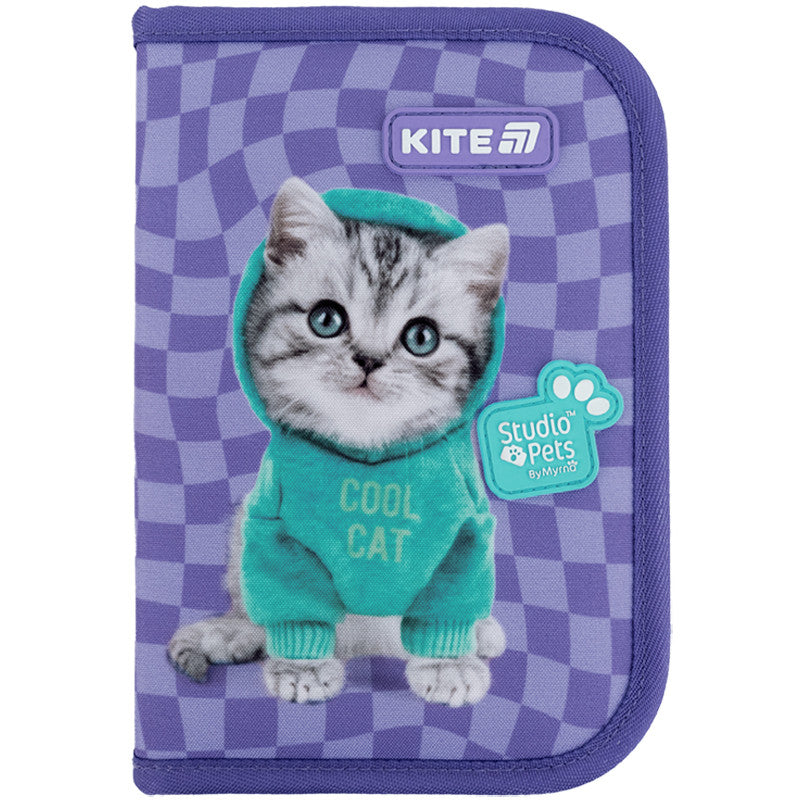 Пенал з наповненням Kite Studio Pets 1 відділення 2 відвороти  SP25-622H-2