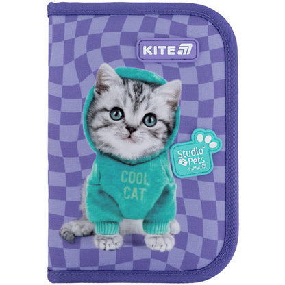 Пенал з наповненням Kite Studio Pets 1 відділення 2 відвороти  SP25-622H-2