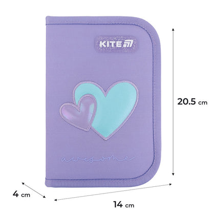 Пенал без наповнення Kite Awesome 1 відділення 2 відворот K25-622-5