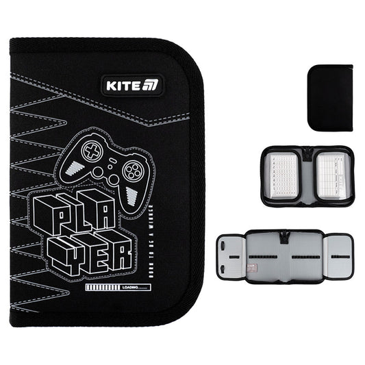 Пенал без наповнення Kite Player 1 відділення 2 відворот K25-622-6