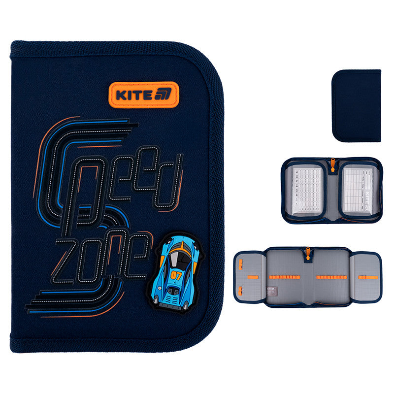 Пенал без наповнення Kite Speed Zone 1 відділення 2 відворот K25-622-4