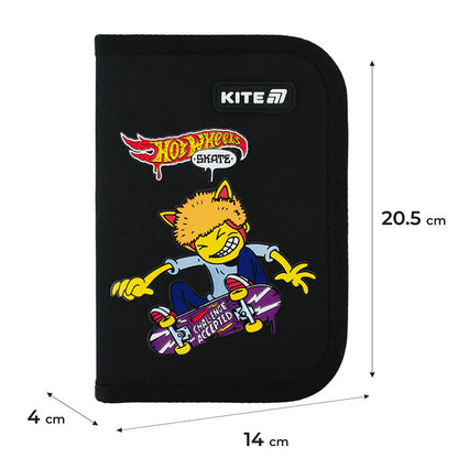 Пенал без наповнення Kite Hot Wheels Skate 1 відділення 2 відворот HW25-622-2