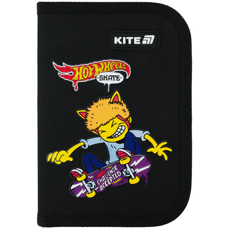 Пенал без наповнення Kite Hot Wheels Skate 1 відділення 2 відворот HW25-622-2