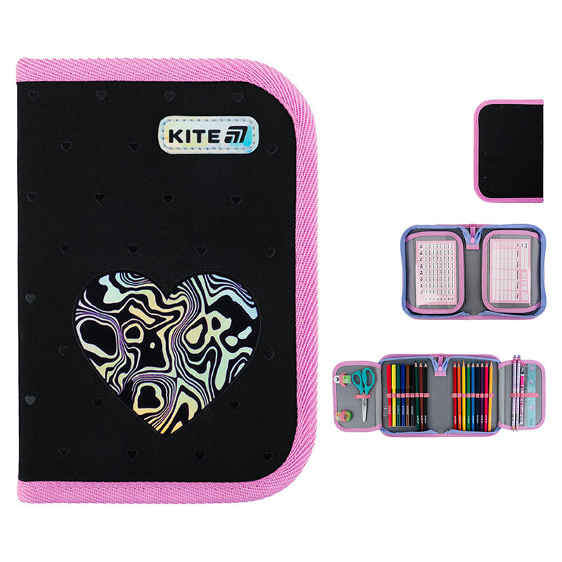 Пенал з наповненням Kite Love is 1 відділення 2 відвороти K25-622H-3
