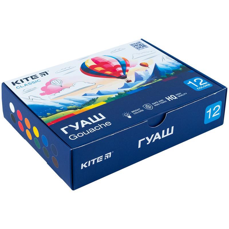 Гуаш Kite Classic 12 кольорів K-063