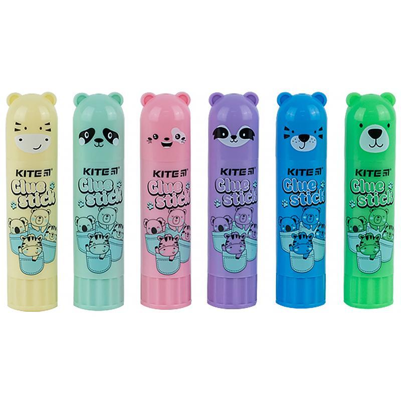 Клей-олівець PVP Kite Colorful з фігурним ковпачком, 15 г  K24-1131