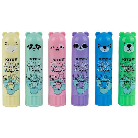 Клей-олівець PVP Kite Colorful з фігурним ковпачком, 15 г  K24-1131